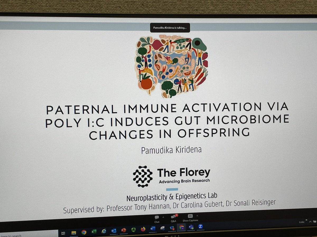 Pamudika Kiridena speaking about the paternal impact on offspring microbiota. Great work! #AHMRN