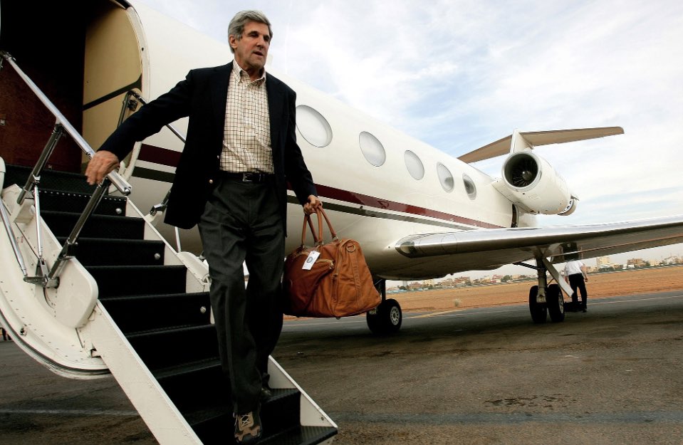 I can’t believe this walking Corpse flew on his Private Jet to a ‘Climate Summit’ to say we can’t own a car or air conditioning. Lol. John Kerry belongs in Prison.