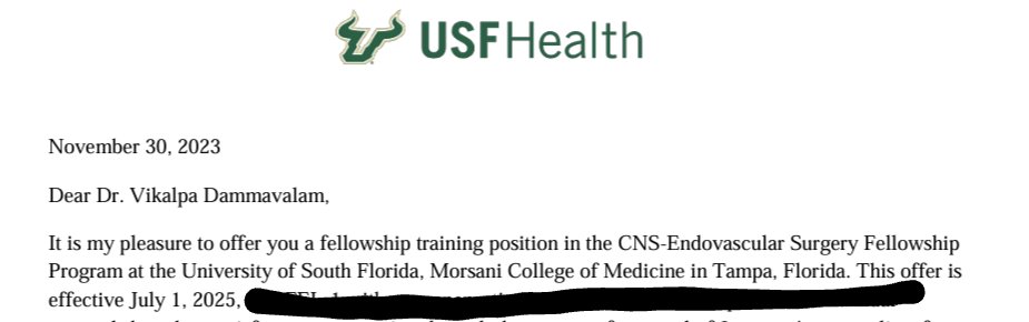 A lifetime in the making & feels surreal,  grateful to be joining #USF for #neurointerventional fellowship 2025!  I cannot thank my family, friends, mentors & co-residents enough for their constant support. To aspiring physicians, here's your sign to never give up! #perserverance