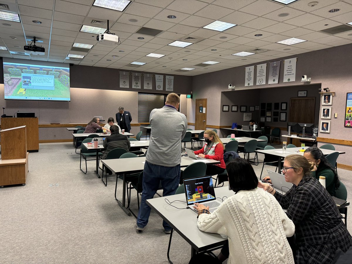 The Digital Learning Team hosted an Hour of Code PopUp for the admin. We had lots of fun interacting with Minecraft’s Generation AI! #playcraftlearn #minecraftedu #kentschooldistrict415    #megamel #hourofcode2023