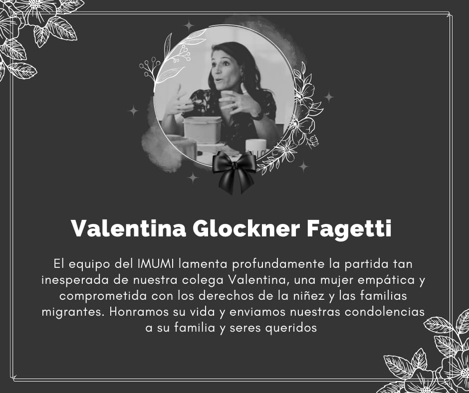 🖤 Lamentamos profundamente la partida de nuestra colega #ValentinaGlockner, académica y defensora de los derechos humanos de la niñez y la adolescencia migrante. Descanse en paz 🖤