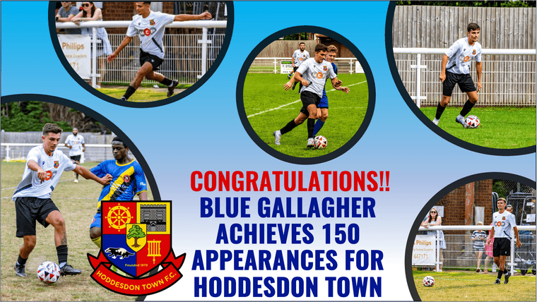 Milestone Appearance Is A Bolt From The 'Blue' 

Gallagher Reaches 150 Appearances For Hoddesdon Town

<a href="/bluegallagher/">Blue</a>

Read the full story HERE
hoddesdontownfc.co.uk/news/milestone…