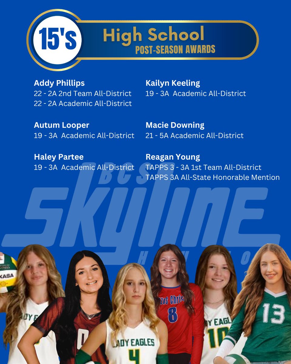 Congrats to all our high school athletes that earned district and state postseason honors! #weareskyline