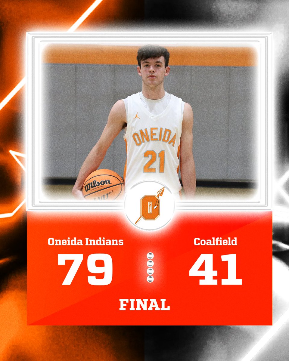 Final from Coalfield! The Indians coast to a 79-41 win over the Yellow Jackets! Grady Keeton ends the night with 25 points. Indians finish the night shooting 63.5% from the field! Great win guys! #OneidaPride