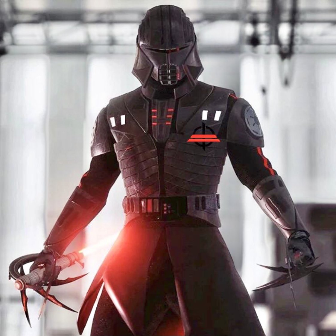 Firststarkiller's tweet photo. I am Galen Marek, apprentice of lord Vader, and first brother of the inquisition. 

All jedi who survived order 66 will kneel and pay for their crimes against the emperor. https://t.co/pnbLqvil6V
