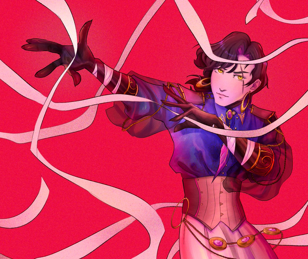 cueglass's tweet photo. sorry deleted this and am reposting because I forgot to draw some of his acessories and it was bothering me too much lol. #zalillust process pics in replies!👇 https://t.co/GizfzsLMSt