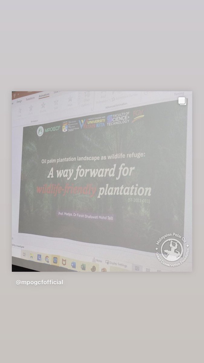 mpoGREEN's tweet photo. Kumpulan penyelidik dari Universiti Kebangsaan Malaysia (UKM) telah membentangkan Laporan Kemajuan Projek Kajian yang bertajuk 'Oil Palm Plantation Landscape as Wildlife Refuge: A Way Forward for Wildlife Friendly Plantations' kepada pengurusan MPOGCF, baru-baru ini. 

#MPOGCF https://t.co/s9MVIg03ds