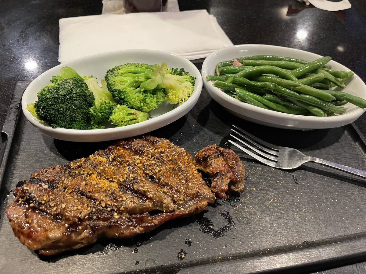 Workout and well balanced meal minus the carbs. I’m trying to drop weight again. I’m always afraid to tell you all about this cause I fear I will fail and let people down. But I can’t fear what has not happened. Goal is 60 pounds this time. Then I’ll make a new goal!