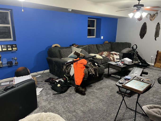 The redesign of the man cave has begun. It&rsquo;s total chaos right now but it&rsquo;s coming together!! Logging