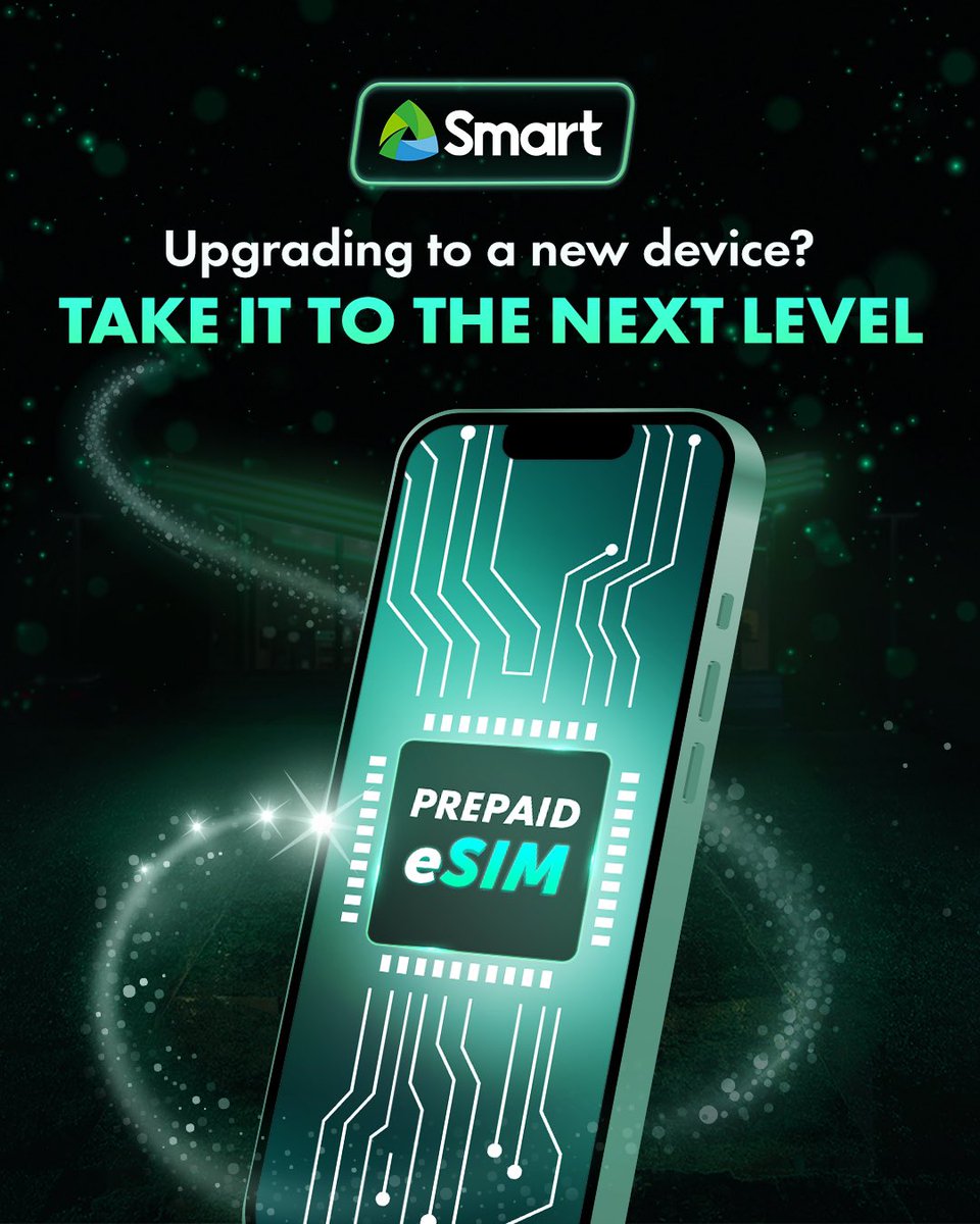 LiveSmart's tweet image. Take your mobile experience to the next level and enjoy multiple connections in just one device with the Smart Prepaid eSIM! 📲   

Purchase your Smart Prepaid eSIM through the Smart Online Store and receive your SIM QR instantly via email: smrt.ph/PA2tw
   
#SmarteSIM