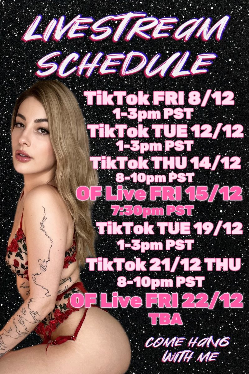 Check out my Livestream schedule & join the fun!