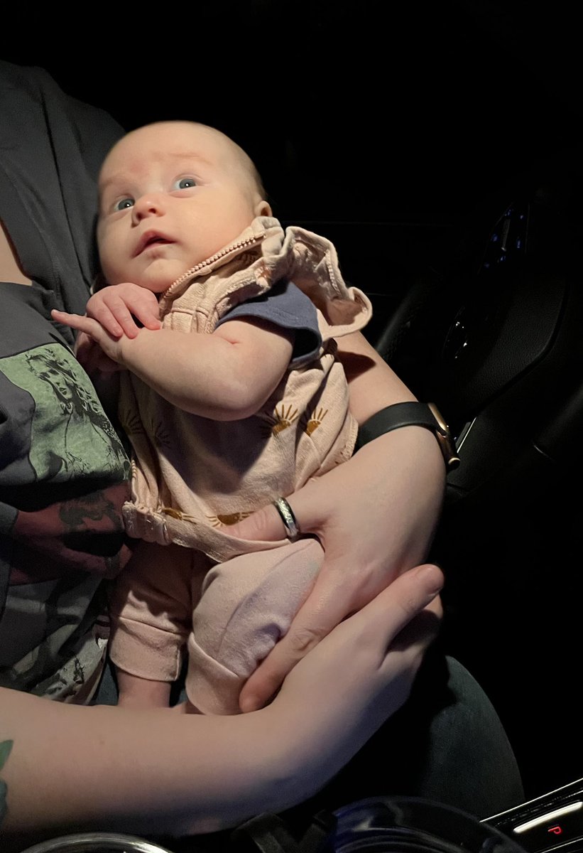 DustyLCanon's tweet photo. Made it and settled in! Ready to rock #babycon 
Riley had to stop for a roadside boob in true diva fashion!
#CreationNash https://t.co/kFPcVFNhgl