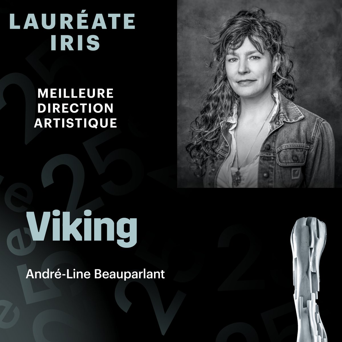 Qc_Cinema's tweet photo. Pour sa direction artistique, André-Line Beauparlant et VKING remportent le #PrixIris https://t.co/VocOmst5EJ