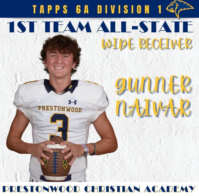 Craig Naivar (@coach_naivar) on Twitter photo This kid keeps over coming bad genetics one day at a time and one play at a time 🏈DAMN FIRED UP FOR ALL STATE WR <a href="/gunner_naivar/">Gunner Naivar ✞</a> your relentless effort, work ethic and determination are paying off buddy <a href="/PCALionsFB/">PCAFootball</a> This kid keeps over coming bad genetics one day at a time and one play at a time 🏈DAMN FIRED UP FOR ALL STATE WR <a href="/gunner_naivar/">Gunner Naivar ✞</a> your relentless effort, work ethic and determination are paying off buddy <a href="/PCALionsFB/">PCAFootball</a>