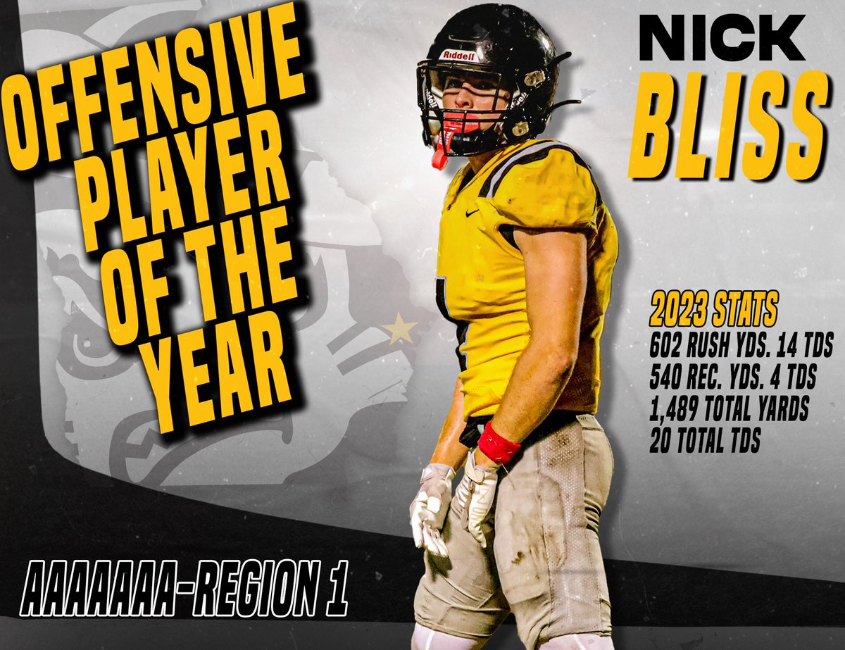 AAAAAAA-Region 1 Offensive Player of the Year: ATH Nick Bliss!!!
