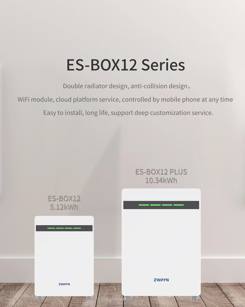 zwayn70406's tweet photo. 🏡 The ES-BOX12 series is a household energy storage battery that can store solar and grid power to power your home, save users more electricity bills, and serve as a backup home power source in the event of a power outage.

🔗 More：https://t.co/m34vjPdLBW https://t.co/nfwPn7Xeus