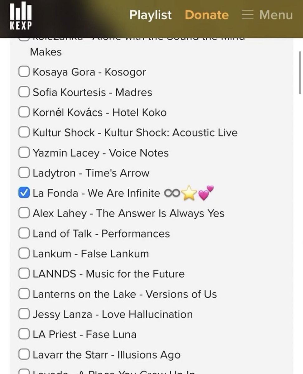 Last chance to Vote for We Are Infinite as one of your top records on KEXP! kexp.org/countdowns/bes… pretty rad to be even be considered 🌀🙃