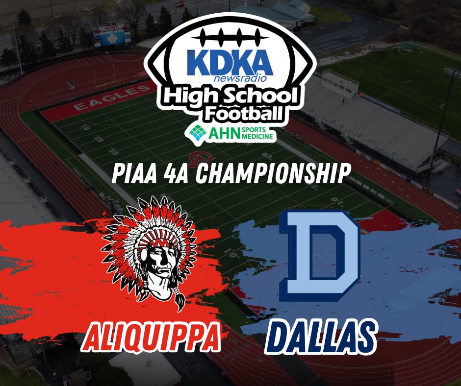 We got a 𝙛𝙞𝙣𝙖𝙡 in the PIAA 4A Championship 🏆

Aliquippa 60
Dallas 14

#KDKAFridayNightLights #GoNextLevel #WPIAL