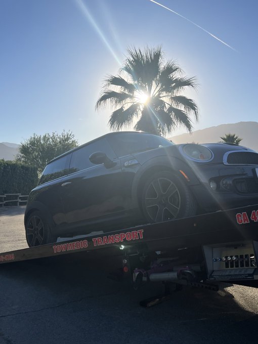 It took $1400 but me and my mini cooper are finally home #rip https://t.co/N4L65M6pZN<a href="/tag/rip"class="tags"><span>#rip</span></a>