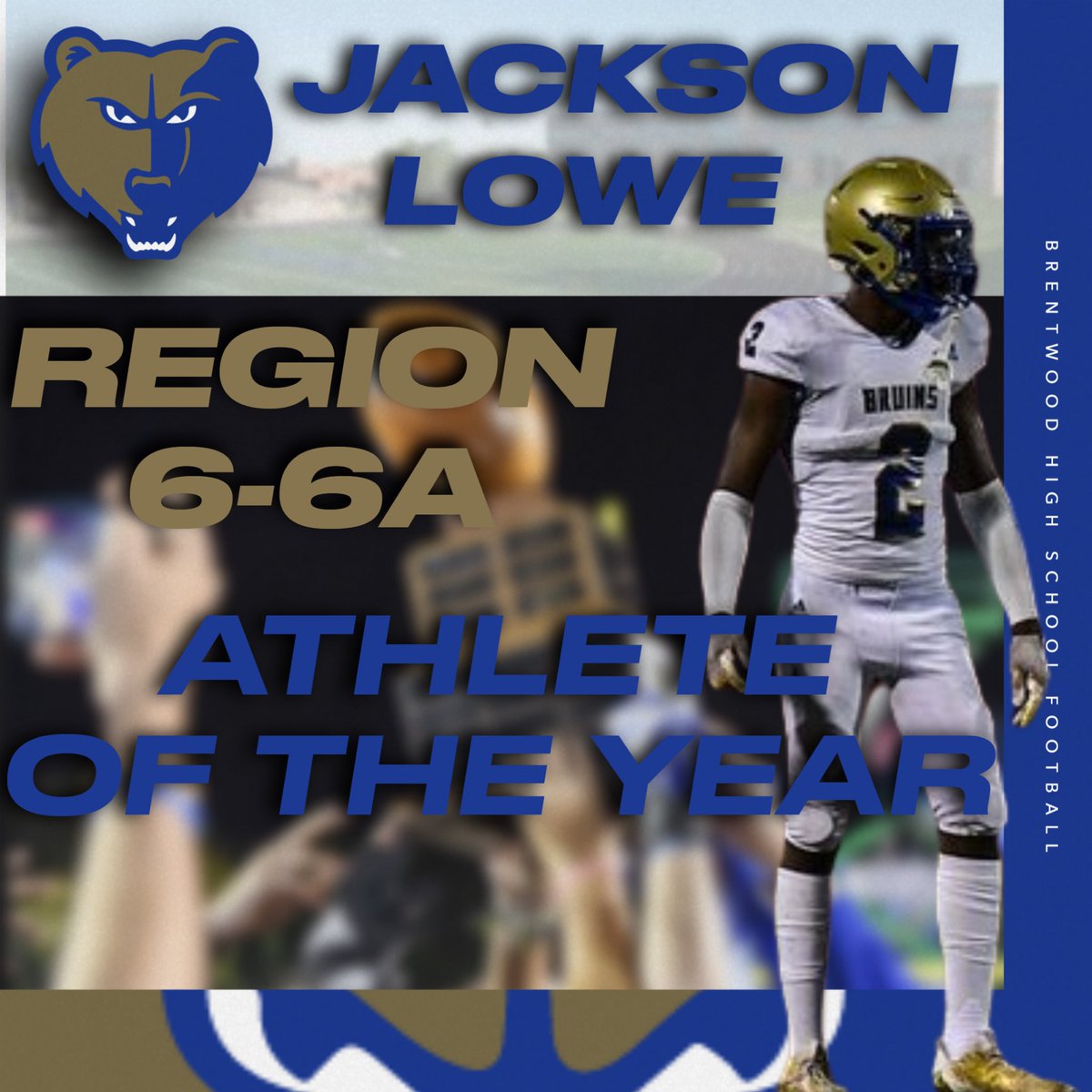 Congrats to @JacksonLowe677 for being selected the Region 6-6A Athlete of the Year. @wcsBHScf