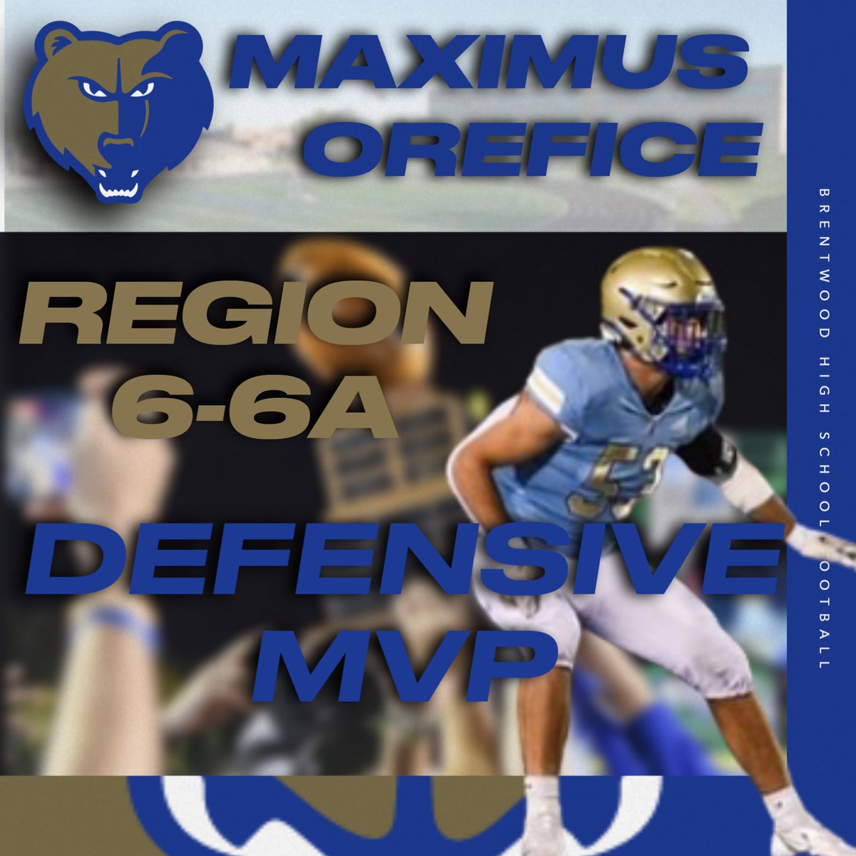 Congrats to @MaximusOrefice for being selected the Region 6-6A Defensive MVP! @wcsBHScf