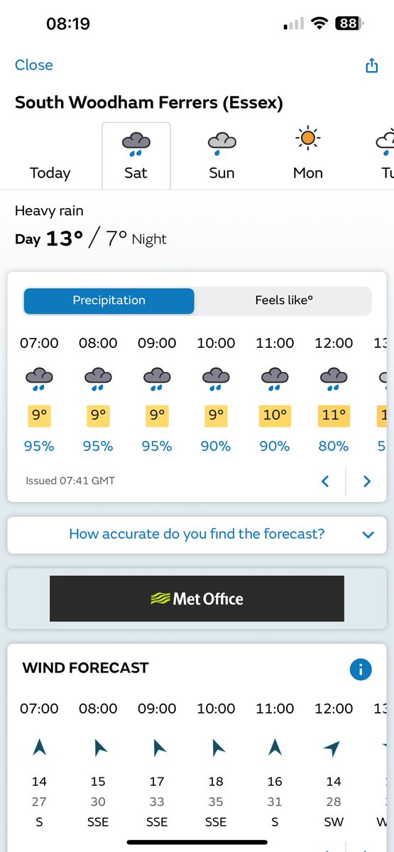 🌧️ hmm it seems the weather gods are against us in the morning, but it won’t dampen our spirits as us parkrunners get out whatever the weather 🌧️ 
See you all tomorrow 😃 

Mel, Run Director 📢 
🌳 #loveparkrun