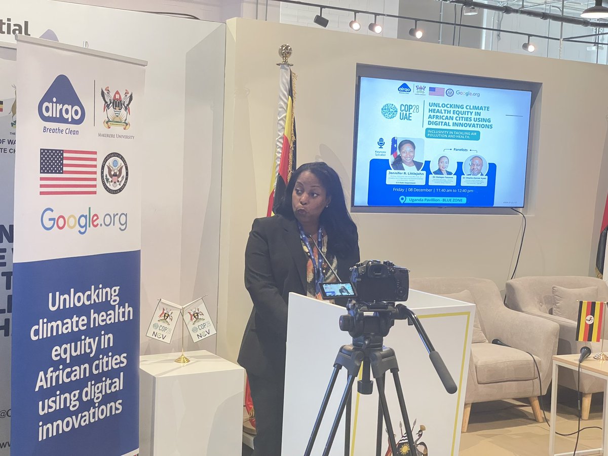 The Assistant Secretary &amp; Head of the Bureau of Oceans and International Environmental and Scientific Affairs the U.S State Department Jennifer Littlejohn, “60 million people are affected by the effects of #AirPollution using data response actions to be implemented to issue”