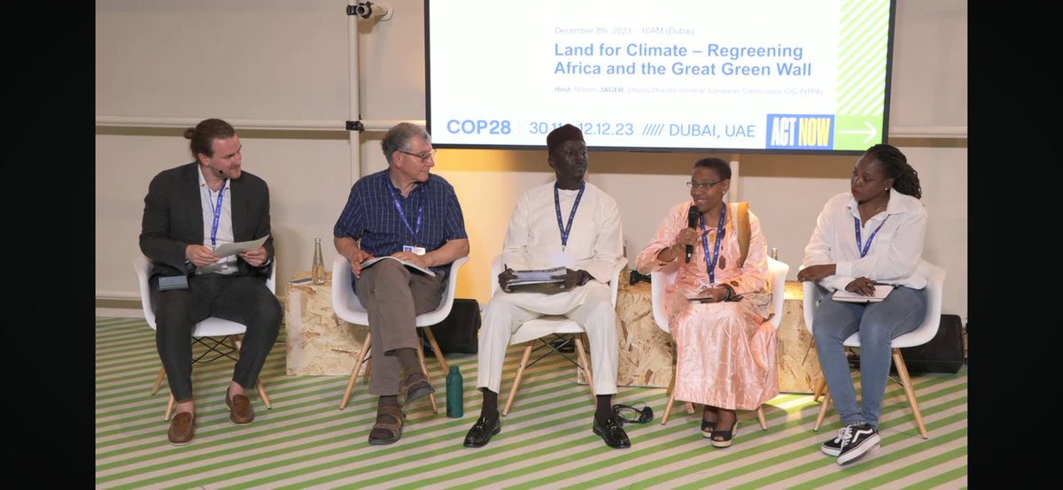 Today at @COP28_UAE @EU_Partnerships pavilion: #Land for #Climate - @RegreenAfrica & the @GreenWallAfrica, highlighting necessity to break silos, quoting exemple of #GGWAccelerator launched at @oneplanetsummit in 2021 & hosted by @UNCCD #UNited4Land