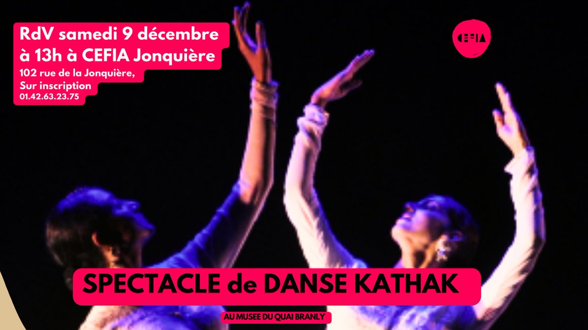 cscefia's tweet photo. Il reste des places. N'hésitez pas à vous inscrire.
#bollywood #danse #spectacle @cutlure https://t.co/k5mud0QjHV