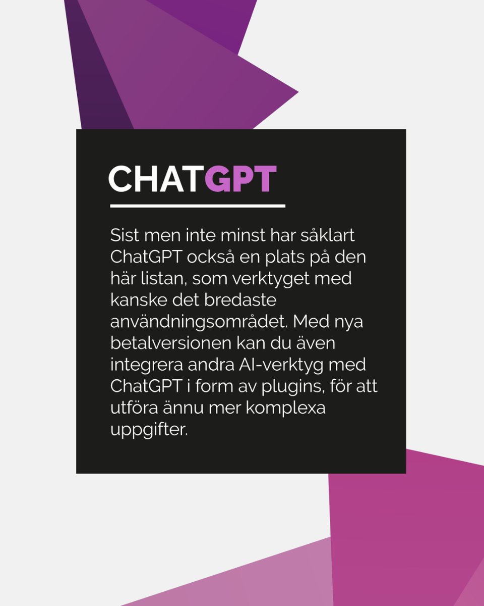 Digitalsnack tipsar! 🤖

Här är några AI-verktyg som kan vara värda att kolla in, om du utforskar sätt att effektivisera ditt arbete på sociala medier.

Klicka in och läs 👇