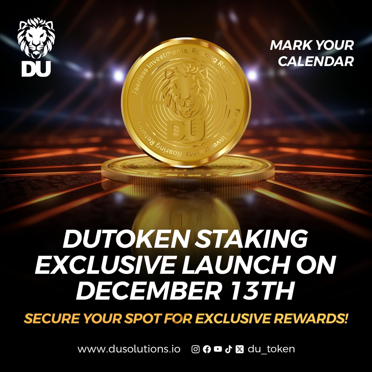 DuCoinnetwork's tweet photo. Dutoken Staking Exclusive Launch on December 13th. Secure Your Spot for Exclusive Rewards!
βͺοΈ https://t.co/zVZJuHVGH0
#DUtokenStaking #Rewards #Growth #DUtoken #dutoken #blockchain #CryptoNews #dusolutions #ExclusiveLaunch #FinancialFreedom https://t.co/Y8xx4rRwEK