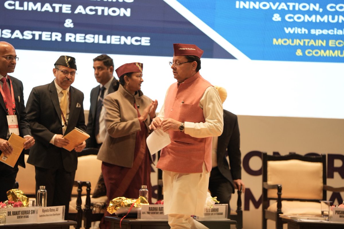 6WCDM2023's tweet image. Great minds collide as distinguished leaders engage in close conversation, shaping the future at the 6th World Congress on Disaster Management.

#resurgentuttarakhand #WCDM #6WCDM #RuralDevelopment #UNESCO #WorldBank #GlobalDevelopment #ClimateChange #ReshapingDisasterResponse