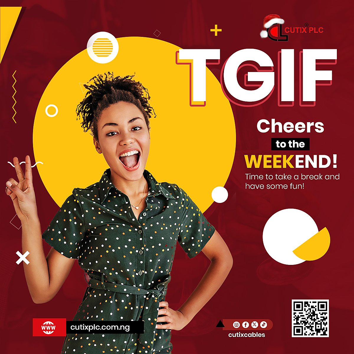 Cutixcables's tweet photo. As the workweek wraps up, our cables stay strong for your connections. Wishing you a weekend filled with high-speed relaxation! ๐ย
๐https://t.co/Uv1TdRA0Ep
๐ง:info@cutixplc.com.ng
#qualityCables
#BestCableinNig
#cableManufacturing
#greatProducts
#electricalproducts https://t.co/oXHwEtNQnk