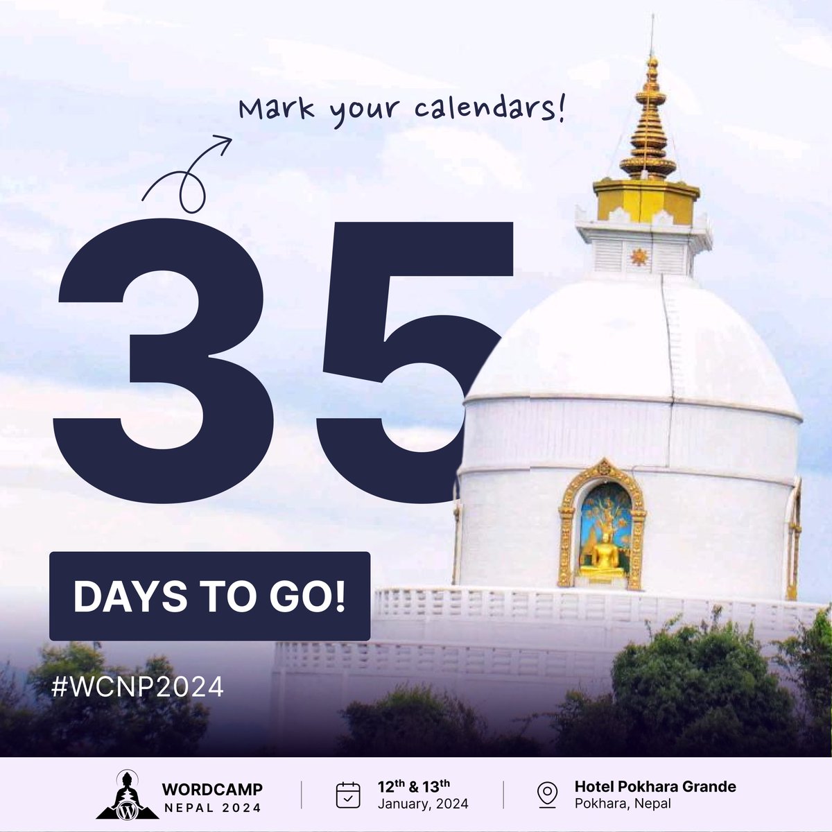 WordCampNP's tweet image. Countdown Alert! Only 35 Days Until WordCamp Nepal 2024! The excitement is building!

Are you ready for an unforgettable experience?

Save Rs. 200 with Khalti: (promo code: WCNP2024)
khalti.com/go?t=event&amp;amp;idx…

Get Standard tickets: nepal.wordcamp.org/2024/wordcamp-…

#WCNP #WCNP2024