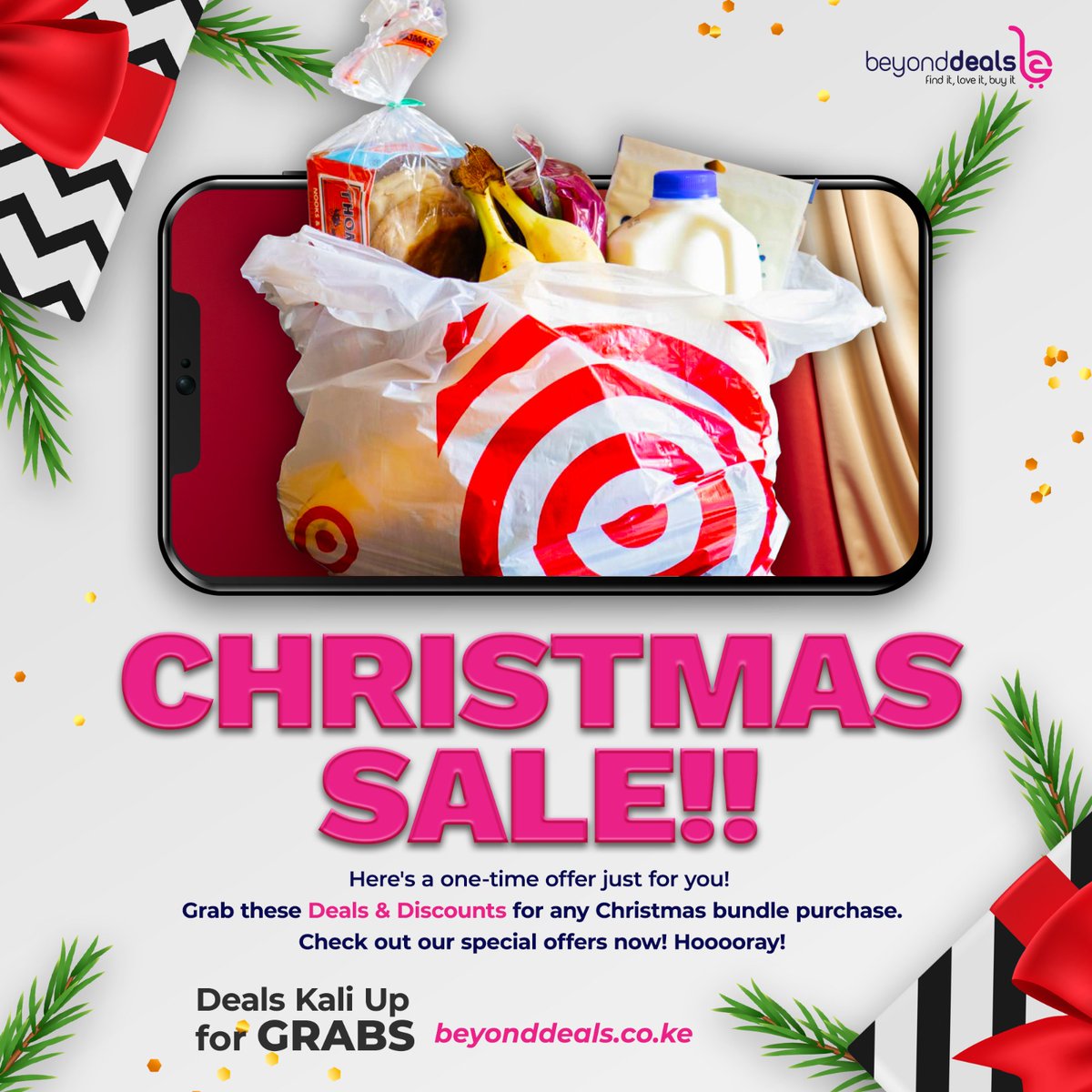 Shop with beyonddeals.co.ke this festive season to get offers and discounts on your most wanted items. Christmas shopping has been made way easier with us.
Find it, Love it, Buy it.
#beyonddealske #beyonddeals #Blackfriday #BlackFriday2023 #Christmas #Xmas #Xmas2023