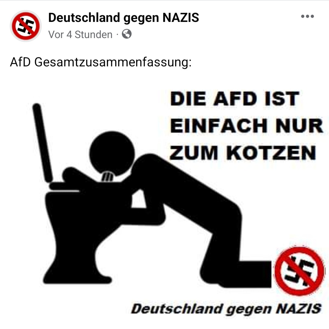 JrgBehlen's tweet photo. So ist es.
#fckafd 
#AfDgehoertnichtzuDeutschland https://t.co/JoM0T0pzFP