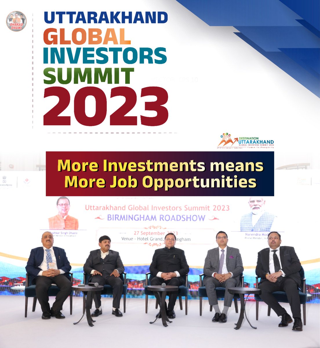 vatsalbrawat's tweet image. More Investment....More Job Opportunities..

#DestinationUttarakhand 
#investorsummit #uttarakahnd #globalinvestmentsummit 
#InvestInUttarakhand

@narendramodi @pushkardhami
