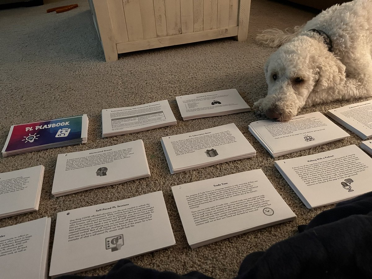 Prepping materials for next week’s session at #2023SASInstitute! Clearly my dog is not a fan… #PLPlaybookPodcast @PADeptofEd