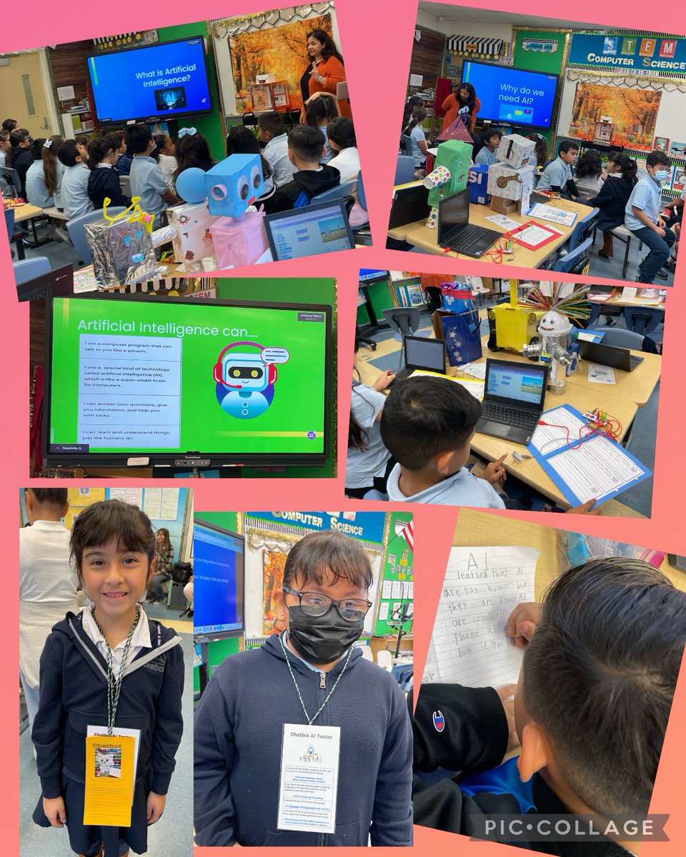.@GinaNavarrete21’s 2nd graders discuss AI and how it relates to the chatbots they built & programmed. @MaywoodLEADERS #CS4LAUSD #CSEdWeek @ITI_LAUSD