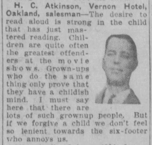 silentmoviegifs's tweet photo. According to this 100-year-old newspaper story, people reading the title cards out loud was an issue in silent-era cinemas https://t.co/NrZ1HjVNbe