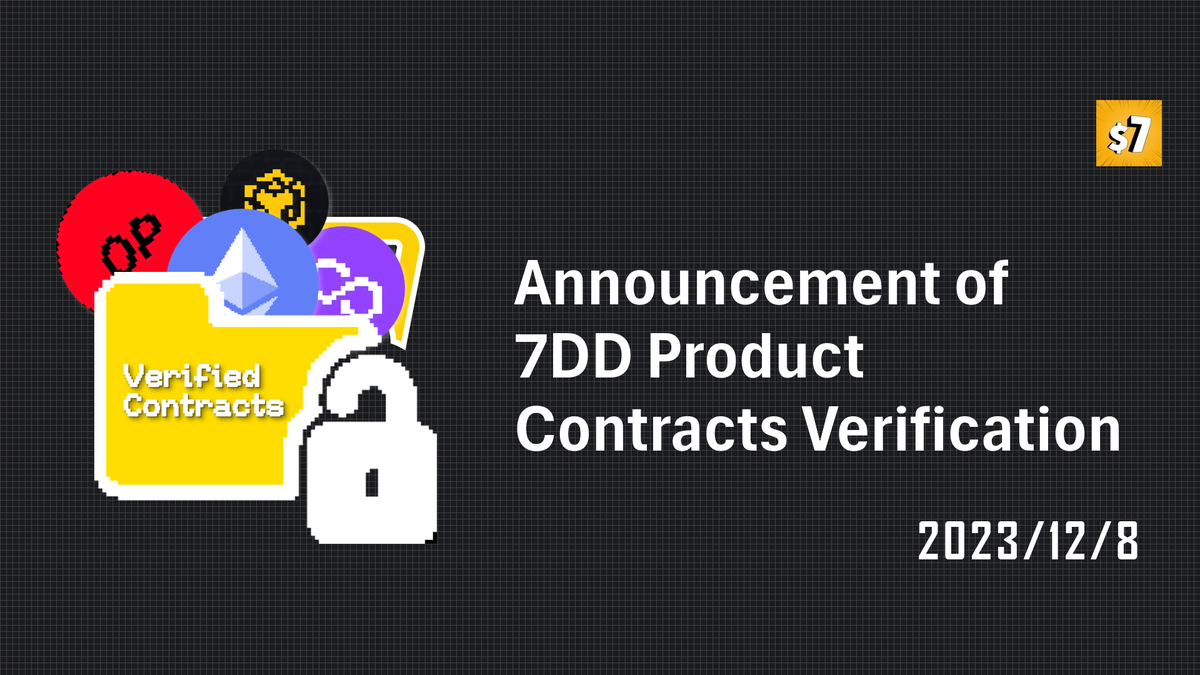 7DollarDAO's tweet photo. 🔐Announcement of 7DD Product Contracts Verification
To boost user confidence in our #7DD products, we have conducted a thorough security verification of our deployment contracts.🚀🚀
Besides, we also released the source code publicly. Feel free to check it out using the contract address👇👇
✅Ethereum: 0xC57aE140c5B129238ac67E55cb196E2a9a600023
✅Optimism: 0x14b38F09297b588e62dA497872F915Ea5ad47176
✅Base: 0x5E39D817A231ee8AfB10B0b42b9eD61cF15064bB
✅Polygon_Low: 0x14b38F09297b588e62dA497872F915Ea5ad47176
✅Polygon: 0x5E39D817A231ee8AfB10B0b42b9eD61cF15064bB
✅BNB: 0x5E39D817A231ee8AfB10B0b42b9eD61cF15064bB
✅BNB_Low: 0x14b38F09297b588e62dA497872F915Ea5ad47176
BNB_Low2 (0.05BNB): 0x3BA7aaa3c9bFBe254Ec2a746555D4E9e33006283
#Web3