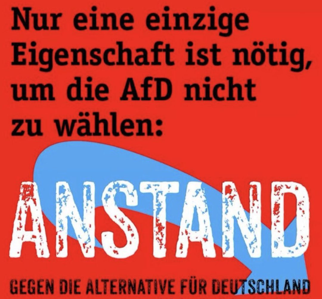 Jeden Tag daran erinnern!

Die #afd ist keine demokratische Partei, sondern
eine faschistische, unsoziale, frauenfeindliche, homofeindliche &amp;
rassistische Vereinigung von Rechtsextremist*innen, die vom Verfassungsschutz beobachtet wird.

zit. nach <a href="/lupus_woelfin/">Lupine</a>

#AfDVerbotJetzt