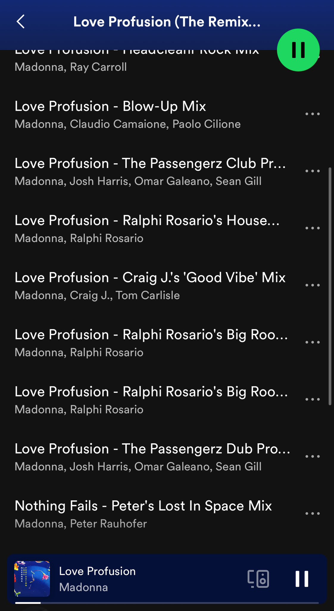 Madonna - Love Profusion - Single Lyrics and Tracklist