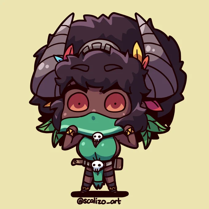 pazuzu as a chibi!(commission) 