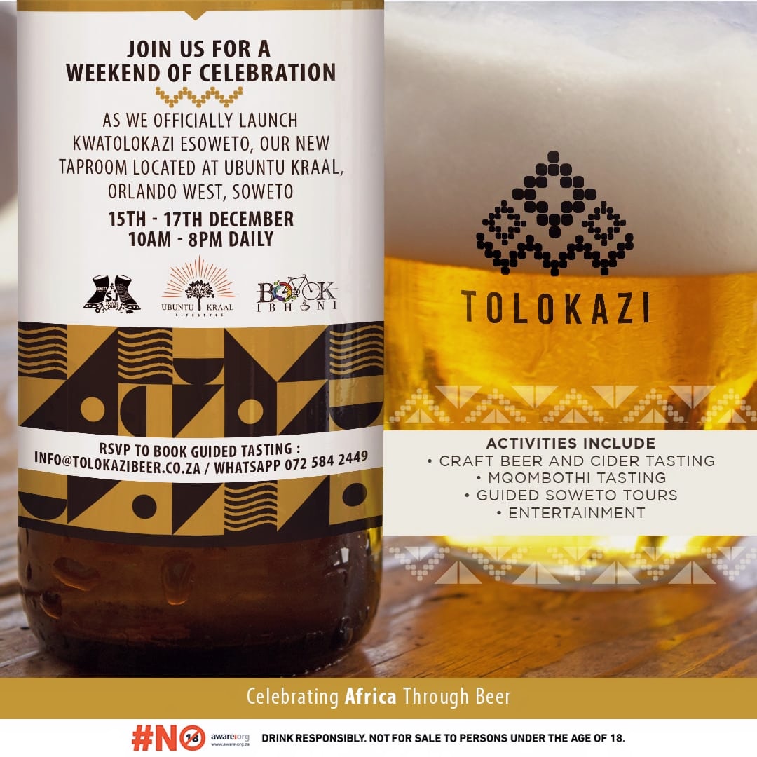 Join us for a weekend of celebration, as we open @TolokaziBeer taproom KwaTolokazi eSoweto
#beerexperience #beertasting
