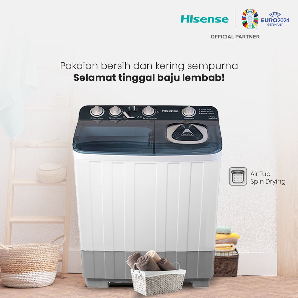 HisenseID's tweet image. Mesin cuci 2 tabung Hisense akan mengumpulkan angin segar alami &amp;amp; dan membiarkannya masuk ke dalam tabung putar melalui saluran udara, yang sangat mempersingkat waktu pengeringan dan menghilangkan bau tak sedap dari pakaian Anda.  

#Mesincuci #toploading #hisenseid