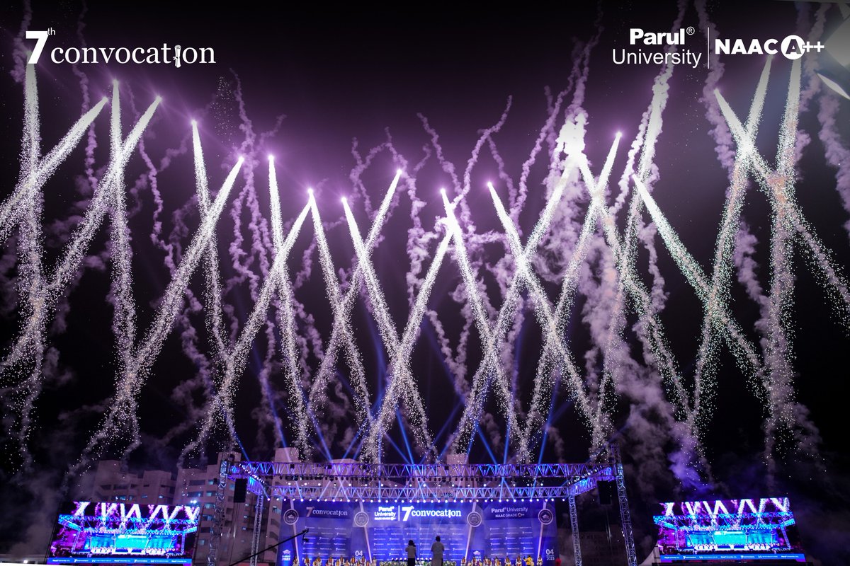 ParulAlumni's tweet photo. A glimpse of how our 9,980 star graduates left the campus in style! โญ
Congratulations to our graduating class of 2023 and fare thee well dear students! ๐๐ซ
#graduatingclass2023 #convocation
#BomanIrani #VaaniKapoor
#PUAlumniAssociation
#paruluniversity https://t.co/Q9xtG54so5