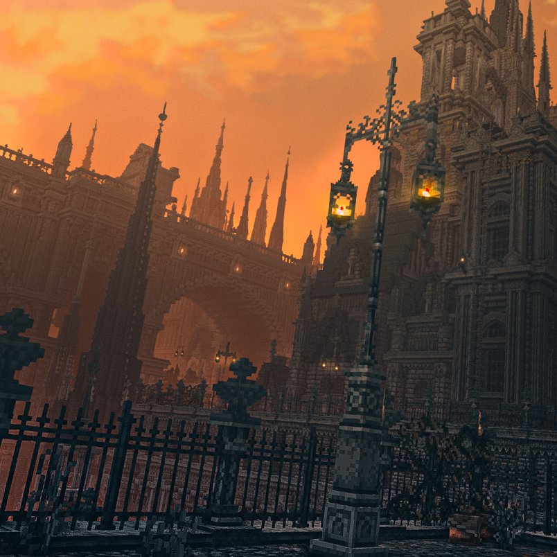 _potomy_'s tweet image. I'm making Bloodborne in Minecraft.