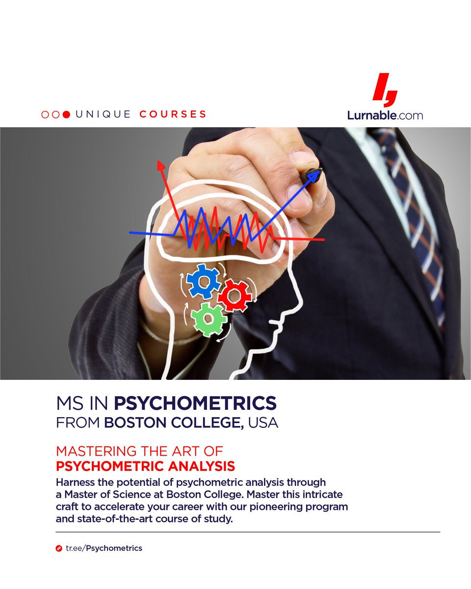 lurnableedu's tweet image. Advance your career by unlocking the potential of psychometric analysis through Boston College&apos;s distinguished MS in Psychometrics. tr.ee/Psychometrics

#psychometrics #psychometricanalysis #analysis #boston #bostoncollege #analytical #learning