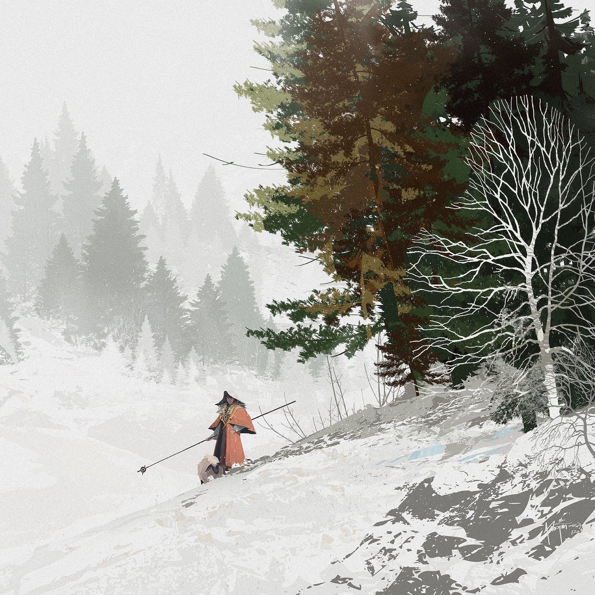 In their world, they have already experienced several heavy snowfalls,
but in my world, not a single one has occurred.